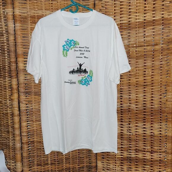 Lahaina Maui 21st Annual Front Street Mile 5k/10k 2022 T-shirt XL NEW - Picture 1 of 4